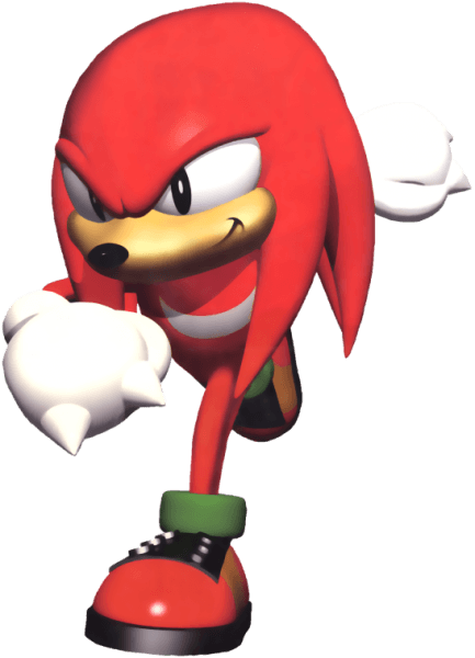 #knuckles From The Official Artwork Set For #sonicr - Classic Knuckles The Echidna (433x600), Png Download