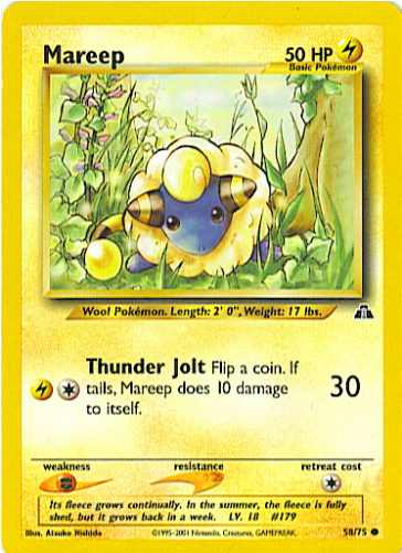 Mareep Card (500x500), Png Download