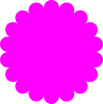 Yummm Scallopsthe Fashion Kind - Scalloped Circle Clipart Pink (349x353), Png Download