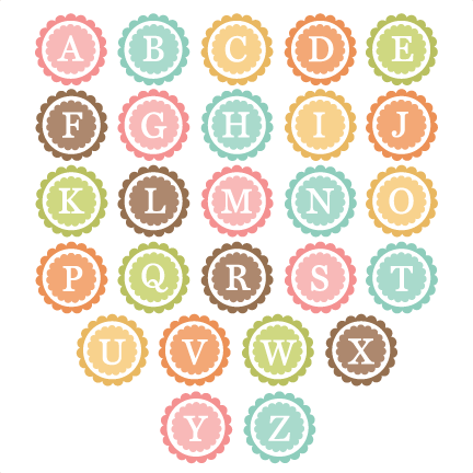 Scallop Circle Monogram Svg Cut Files For Scrapbooking - Cute Letters For Scrapbook (432x432), Png Download