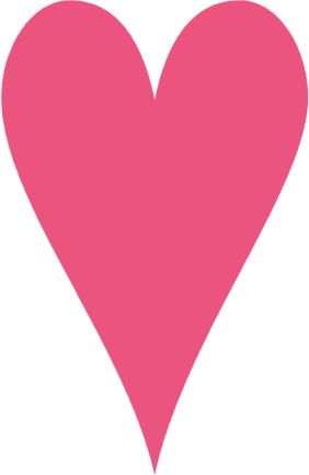 Funky Clipart Pink Heart - Hot Pink Heart Png (282x433), Png Download