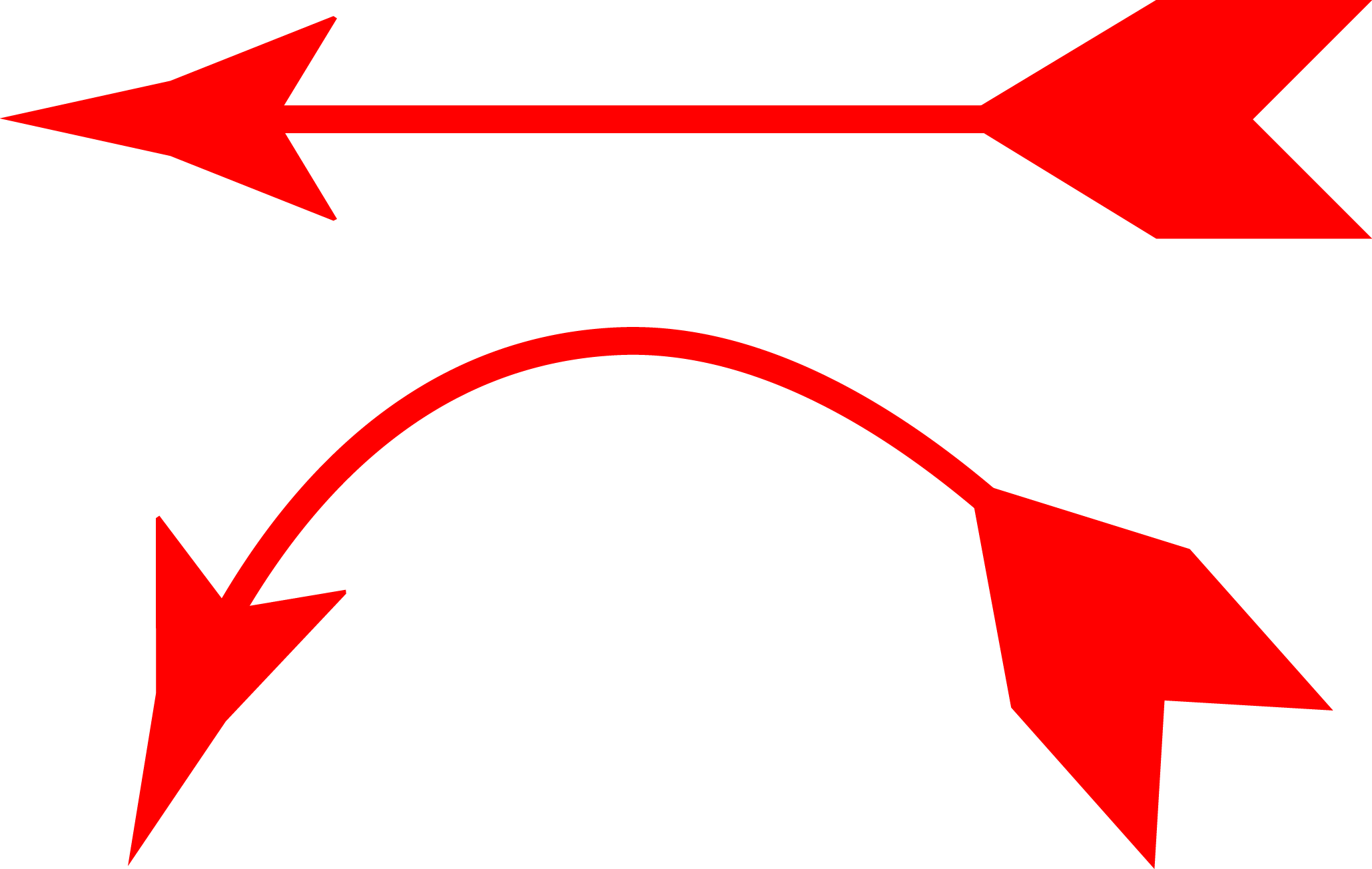 Curved Arrow Dorot - Clip Art (2060x1305), Png Download