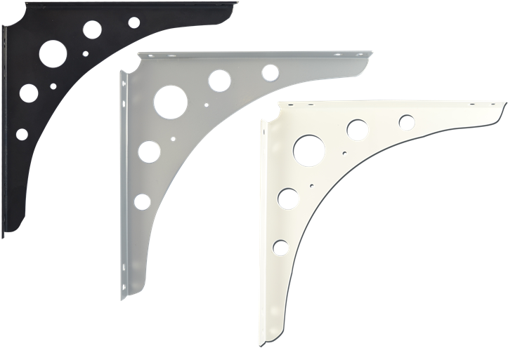Carinya 200 X 200 X 25 X 2mm White Euro Bracket - Silver (800x800), Png Download