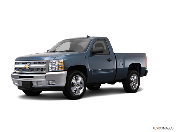 Take The Truck To The Right For Instance, That's A - 2011 Chevy Silverado Extended Cab (580x435), Png Download