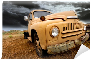 Wide Angle Shot Of Old Rustic Truck Wall Mural • Pixers® - Truck (400x400), Png Download