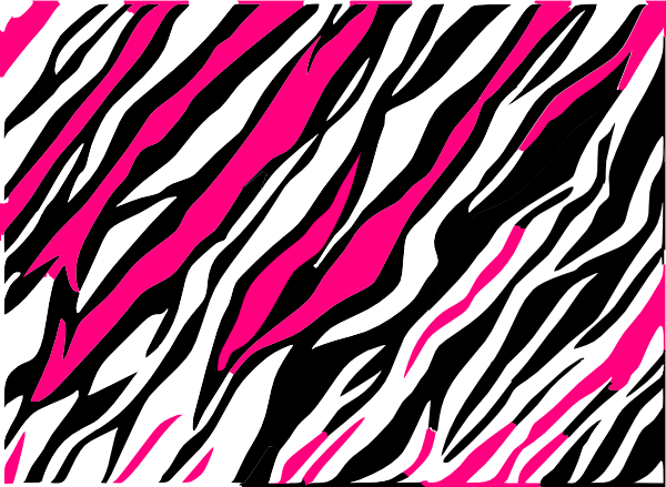 Pink Black Zebra Print (600x439), Png Download