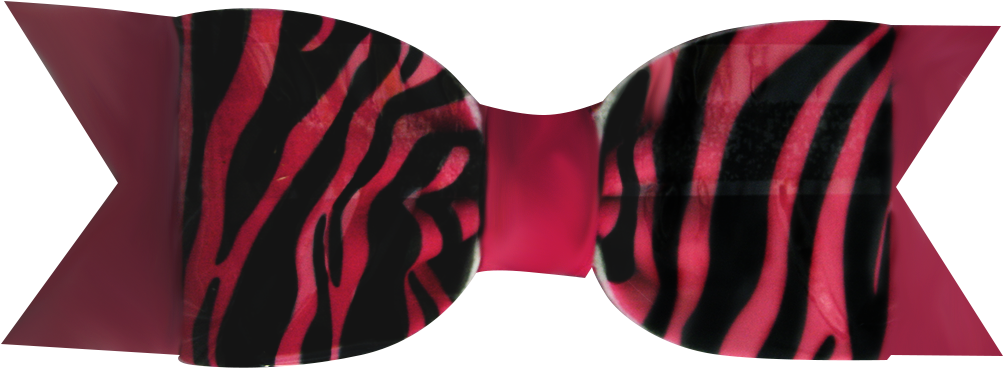 Fondant Bows Pink Zebra Print - Cake (1050x432), Png Download