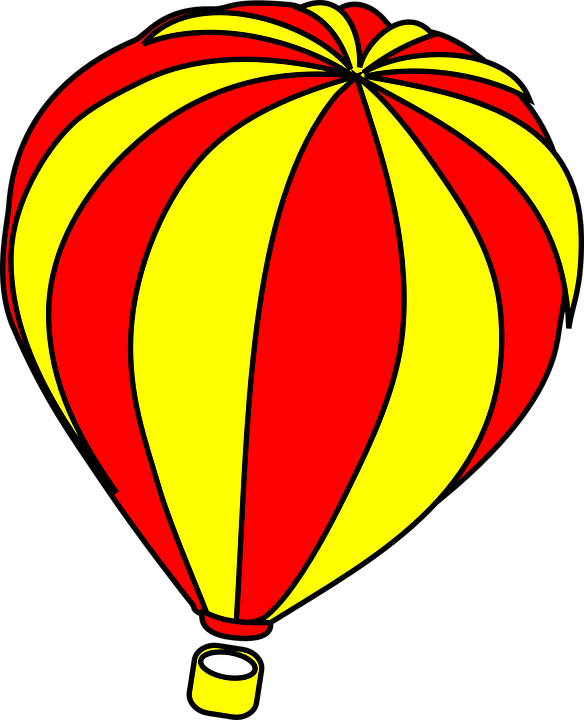 Hot Air Balloons Vector Clipart Free Clip Art Images - Red Hot Air Balloon Clip Art (486x599), Png Download