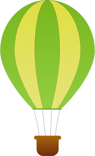 Horizontal Green And White Stripes Hot Air Balloon - Air Balloon Vector Png (305x500), Png Download