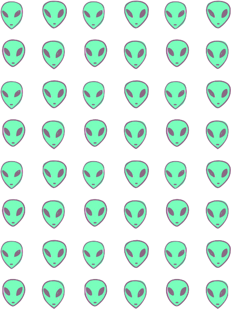 Alien Transparent Tumblr - Transparent Alien Pattern (500x650), Png Download
