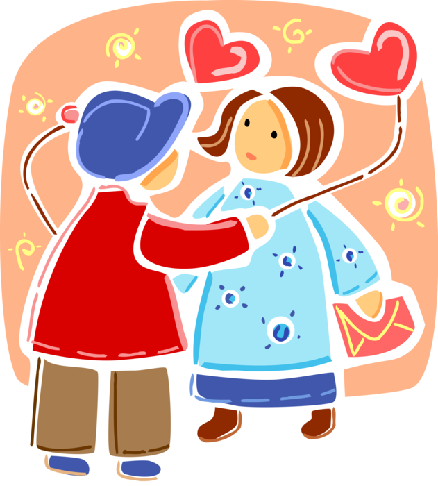 Vector Illustration Of Amorous Passionate Young Boy (631x700), Png Download