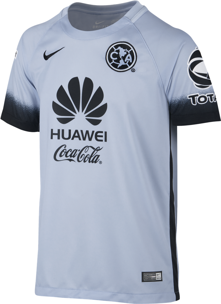 Club America Stadium Decept Porpoise/black//black - Club America 2015 Jersey (1000x1000), Png Download