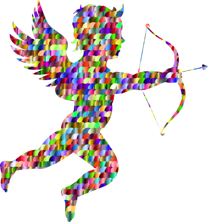 Bow And Arrow Cupid Computer Icons Line Art - Remo Cupid Arrow (706x749), Png Download