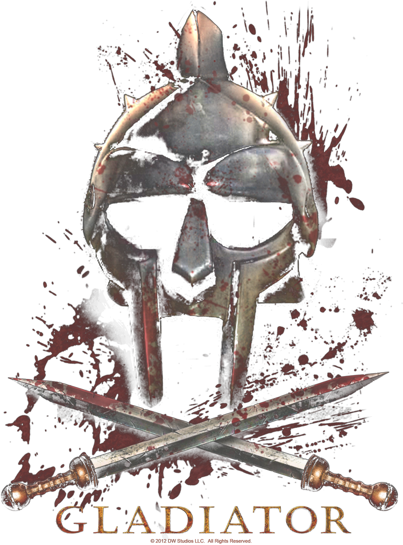 Gladiator Helmet Men's Ringer T-shirt - Long-sleeved T-shirt (855x1152), Png Download
