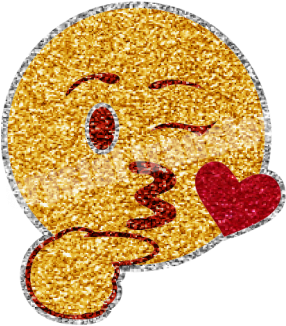 Love Emoji Glitter Transfer Hot Fix Custom Design - Love Emoji Glitter (416x416), Png Download