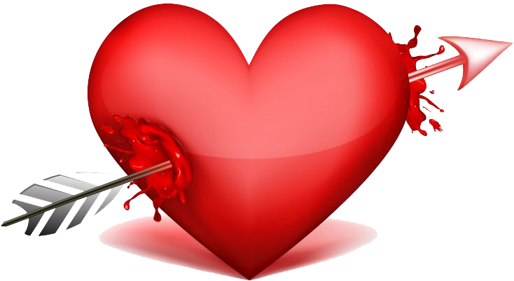 Cupid's Arrow Can Strike At Any Time - Heart With Arrow (800x533), Png Download