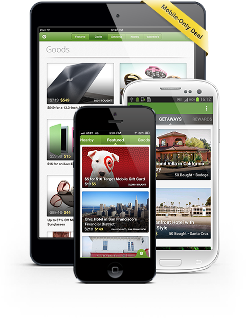 6 27 13 Target Gift Card With Mobile Groupon App - Groupon Mobile App (481x622), Png Download