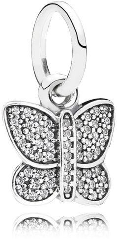 Sparkling Butterfly, Clear Cz - Pandora Sparkling Butterfly Pendant Charm (999x999), Png Download