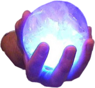 8540168 - Glowing Ball In Hand (400x367), Png Download