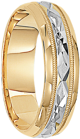 Cambridge 14k White Gold Comfort Fit Engraved Men's (490x488), Png Download