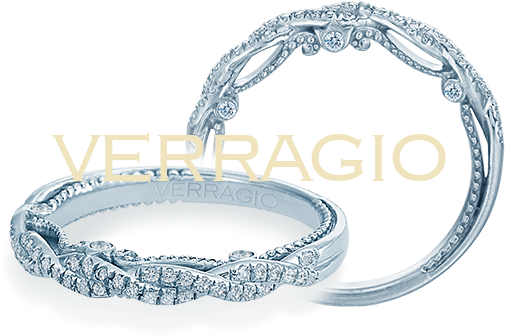 Verragio Insignia-7074w Platinum Wedding Ring / Band (729x510), Png Download