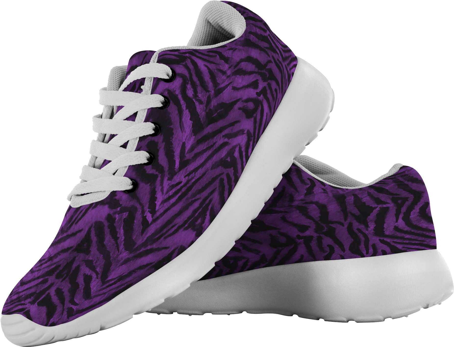 Matsu Royal Purple Bengal Tiger Striped Unisex Running - Shoe (2000x2000), Png Download