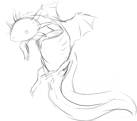 And I Heard Rumors About A New Dragon Breed Being Built - Line Art (465x413), Png Download