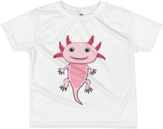 Mexican Axolotl Salamander Kids Sublimation T-shirt - Dōjinshi (600x600), Png Download