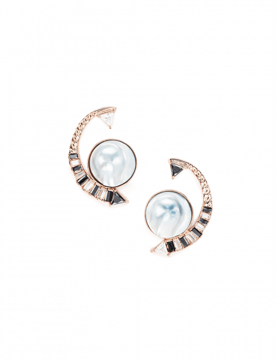 Mismatched Horns Earrings - Earring (540x702), Png Download