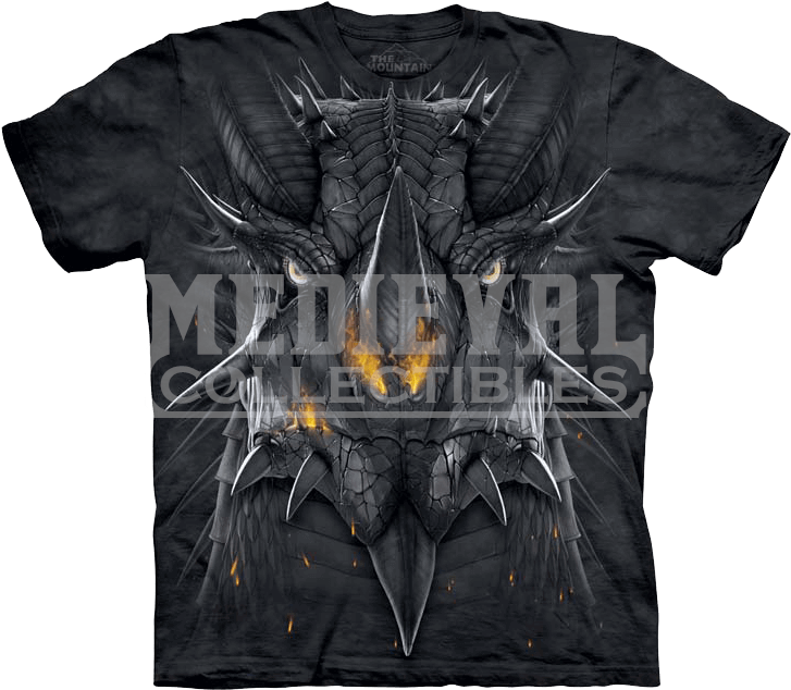 Dragon Face T-shirt - Black Pug Face Tshirt (726x726), Png Download