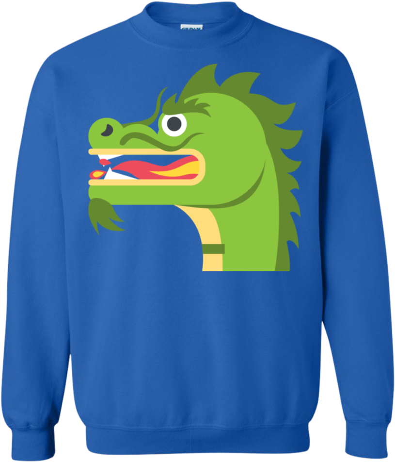 Dragon Face Emoji Sweatshirt - Shirt (960x960), Png Download
