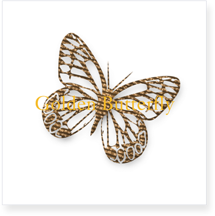 Personalized Golden Butterfly Sticker - Cute Gold Butterfly Shower Curtain (460x460), Png Download