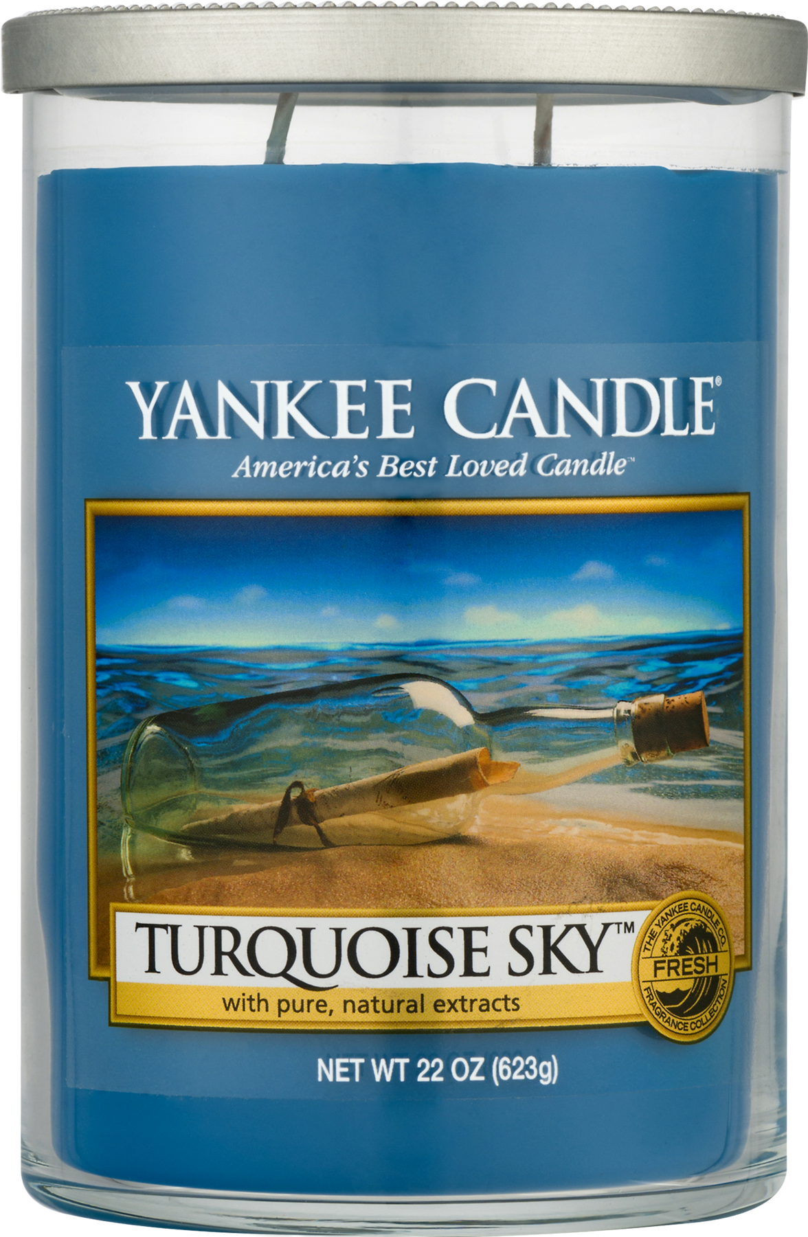 Yankee Candle Turquoise Sky Décor Small Pillar Candle (1800x1800), Png Download