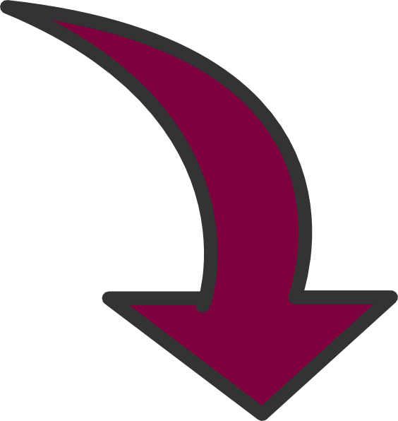 Rounded Arrow Clipart - Clipart Transparent Maroon Arrow (564x596), Png Download