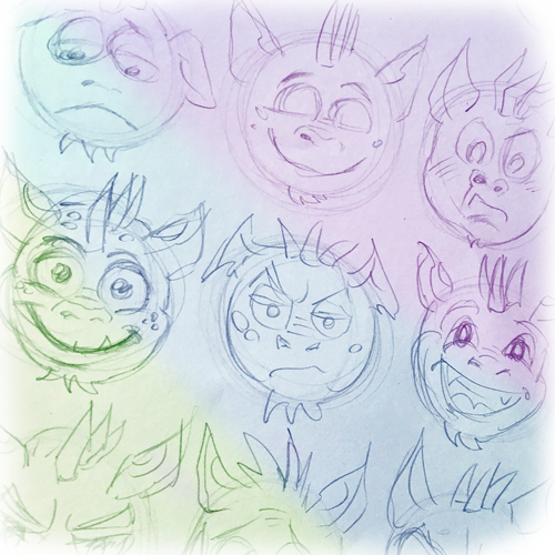 Dragon Face Sketches - Sketch (500x500), Png Download