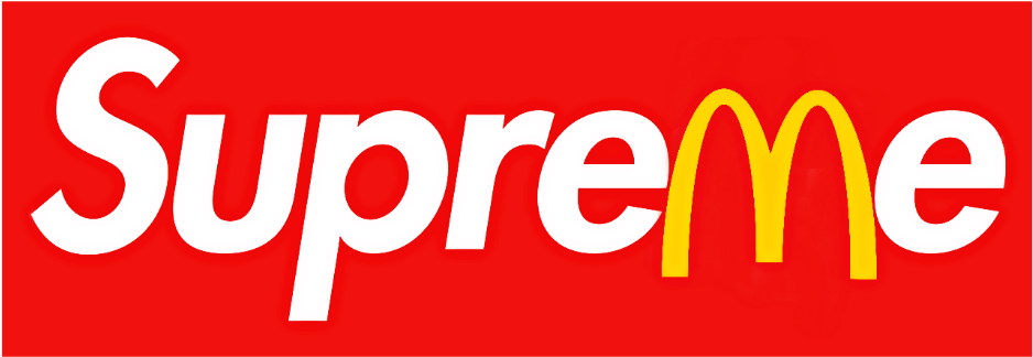 Ftestickers Logo Text Supreme Mcdonald's - Supreme Logo (1017x961), Png Download