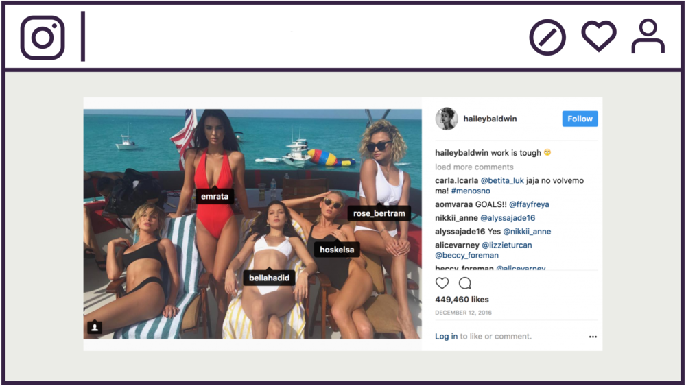 5 - Hailey Baldwin Ig 2016 (1000x563), Png Download