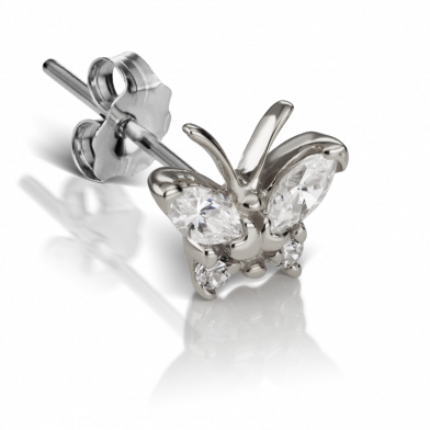 Maria Tash Butterfly Earring (392x392), Png Download