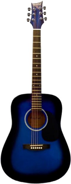 Beaver Creek Bctd101bb Dreadnought Acoustic Guitar - Acoustic Guitar In Blue (617x640), Png Download