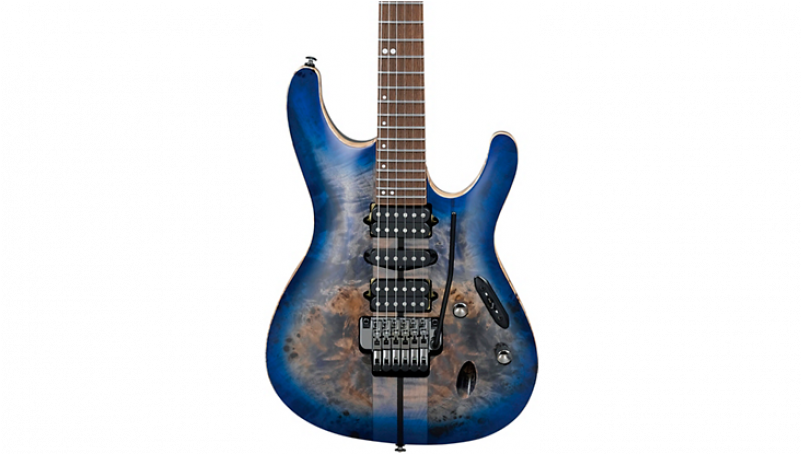 Ibanez S1070pbz S Premium Electric Guitar Cerulean - Hollywood Guitarra (800x554), Png Download