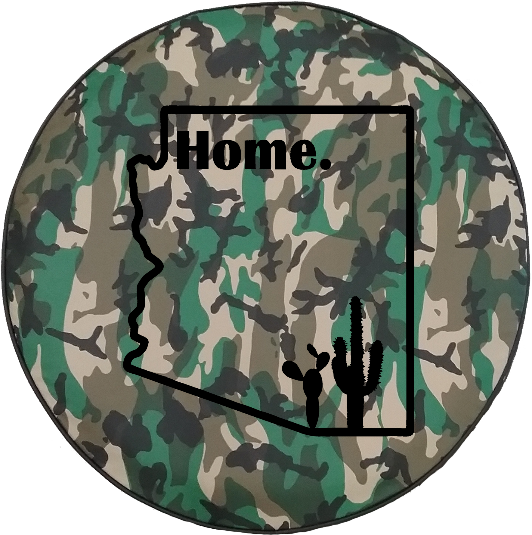 Woodland Classic Camo Arizona Desert Cactus Home State - Camo Punisher Skull (1768x1777), Png Download