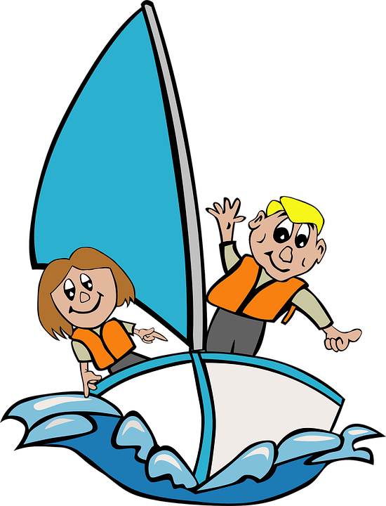 Sail A Boat Clipart (456x596), Png Download