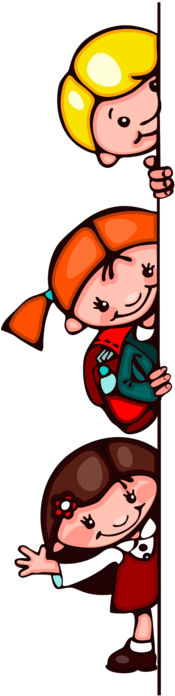 Happy Kids Clip Art - Cute Border Design For School (185x698), Png Download