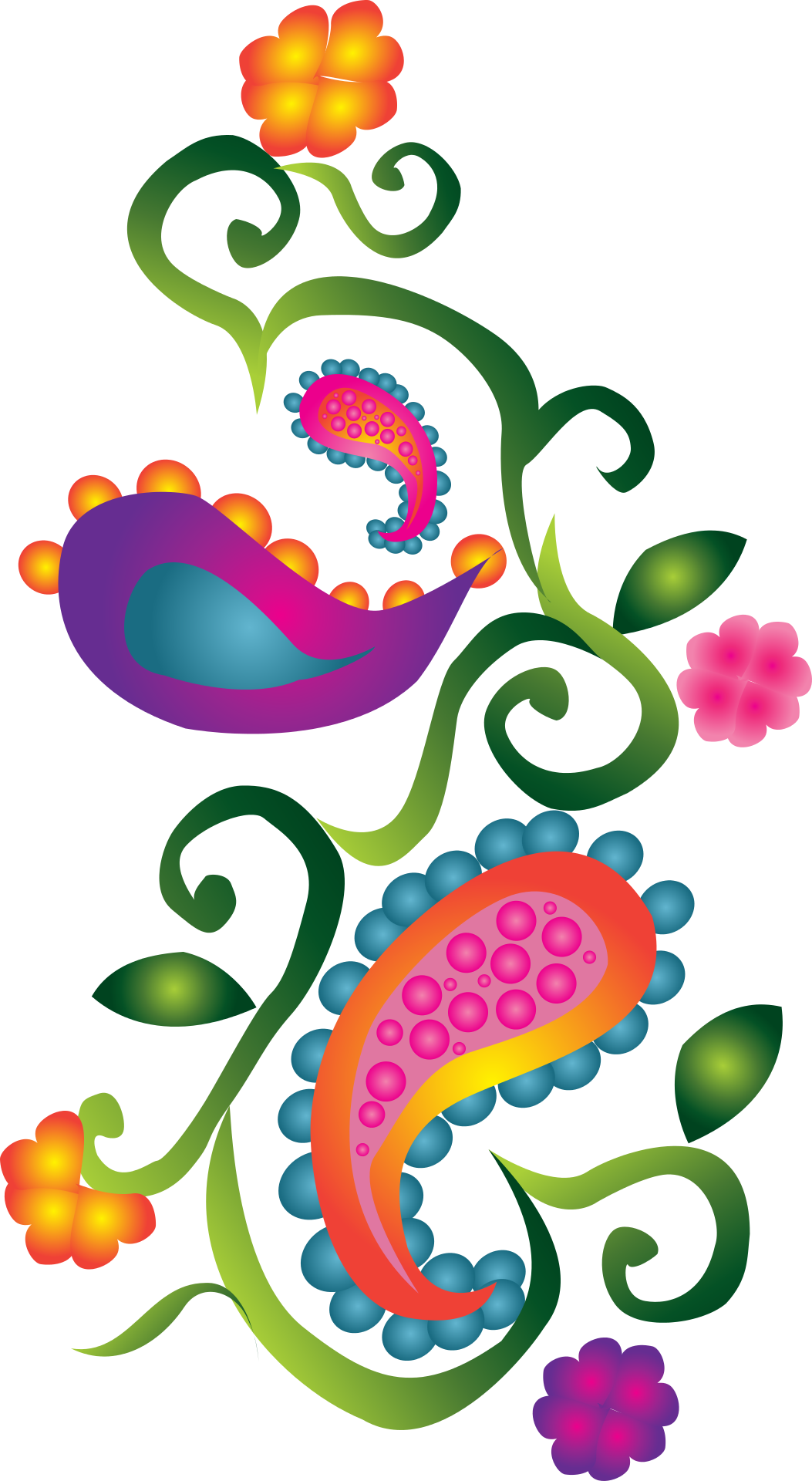 Pretty Paisley Note Cards (500x911), Png Download