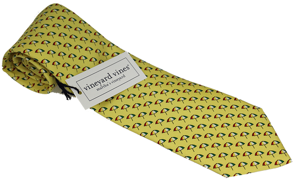 Arnold Palmer Umbrella Vineyard Vines Silk Tie- Yellow - Necktie (650x650), Png Download