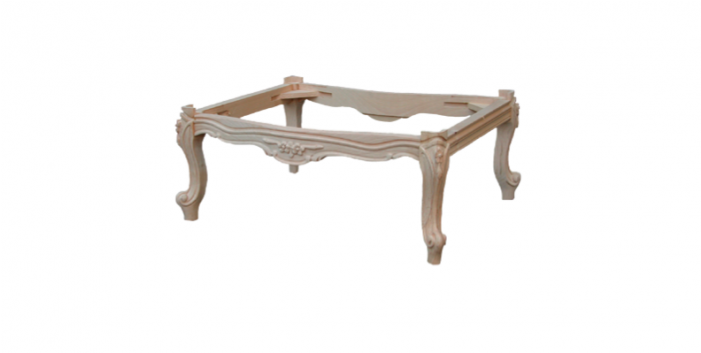 2/42 Pouf Baroque Frame Beechwood Frame By Style Frame - Coffee Table (700x700), Png Download