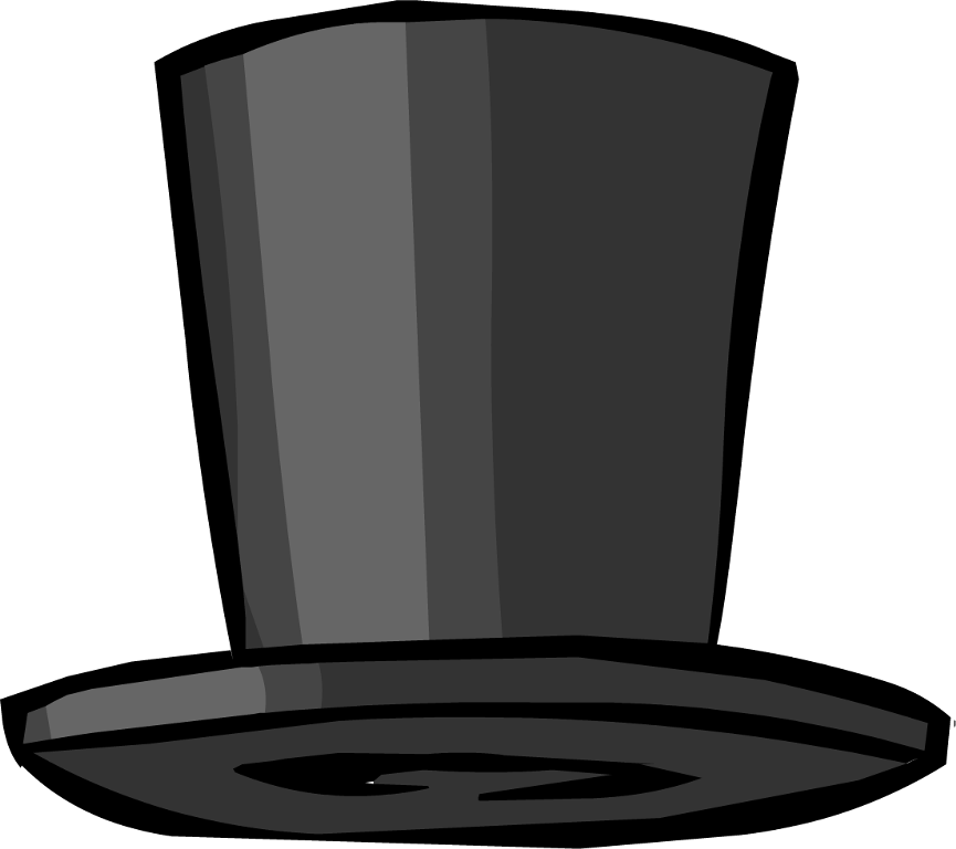 Top Hat Clothing Icon Id 423 - Club Penguin Top Hat (865x768), Png Download
