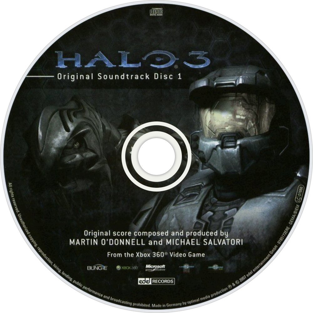 Martin O'donnell Halo 3 Cd Disc Image - Windows 7 Dvd Cover (1000x1000), Png Download