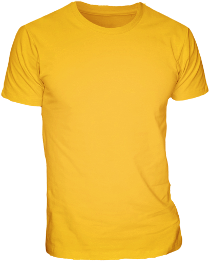 Yellow Shirt Png - Yellow Shirt Template Gildan (427x538), Png Download