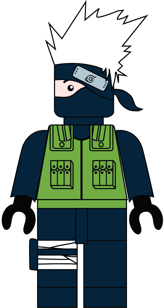 Kakashi Hatake - Lego Kakasih Hatake (679x1271), Png Download